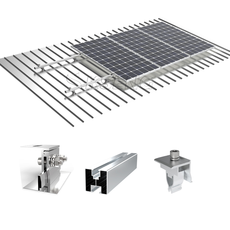 Solar roof clamp metal roof mounting system